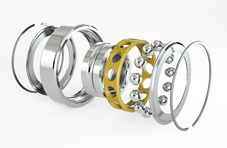Exploded view of GRW bearing